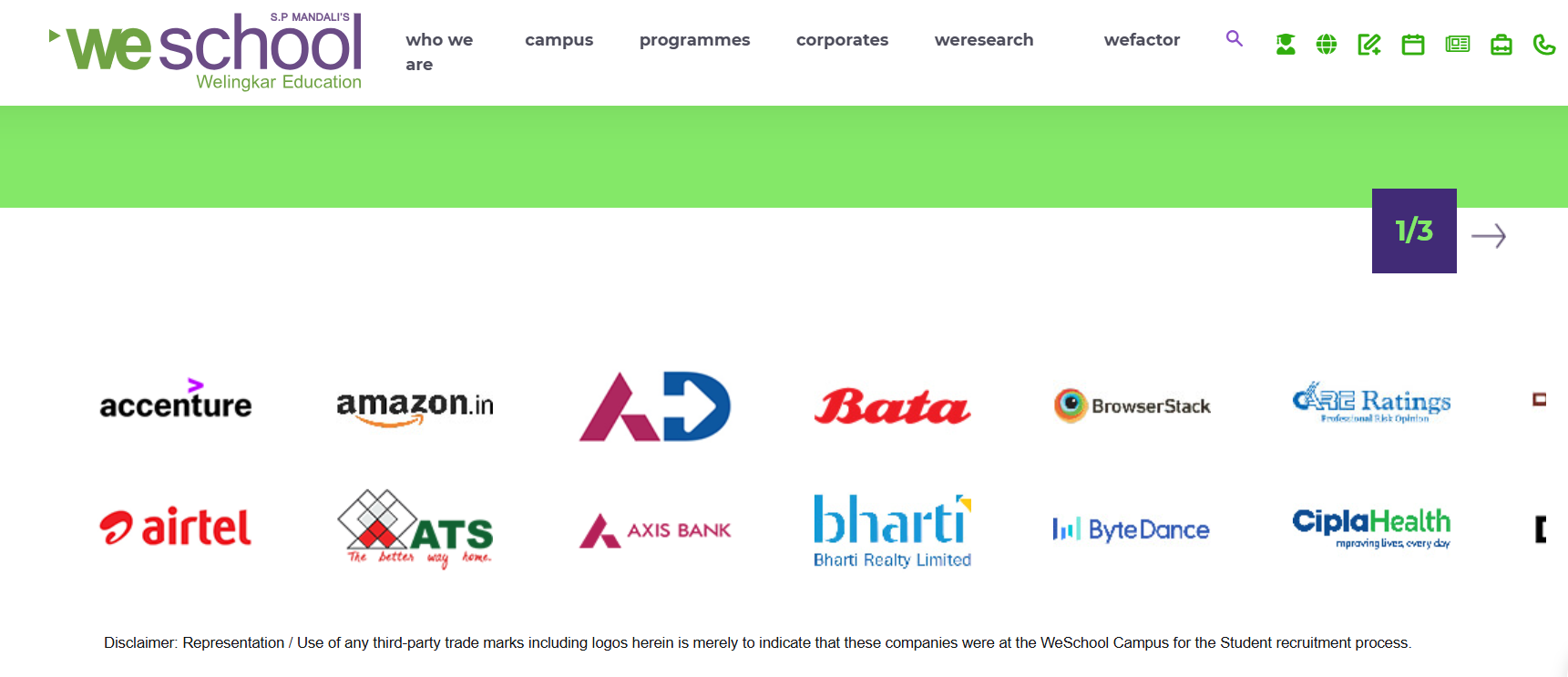 Top Recruiters and Hiring Sectors at WeSchool Mumbai