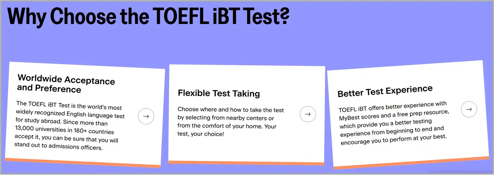 Why Choose TOEFL iBT?
